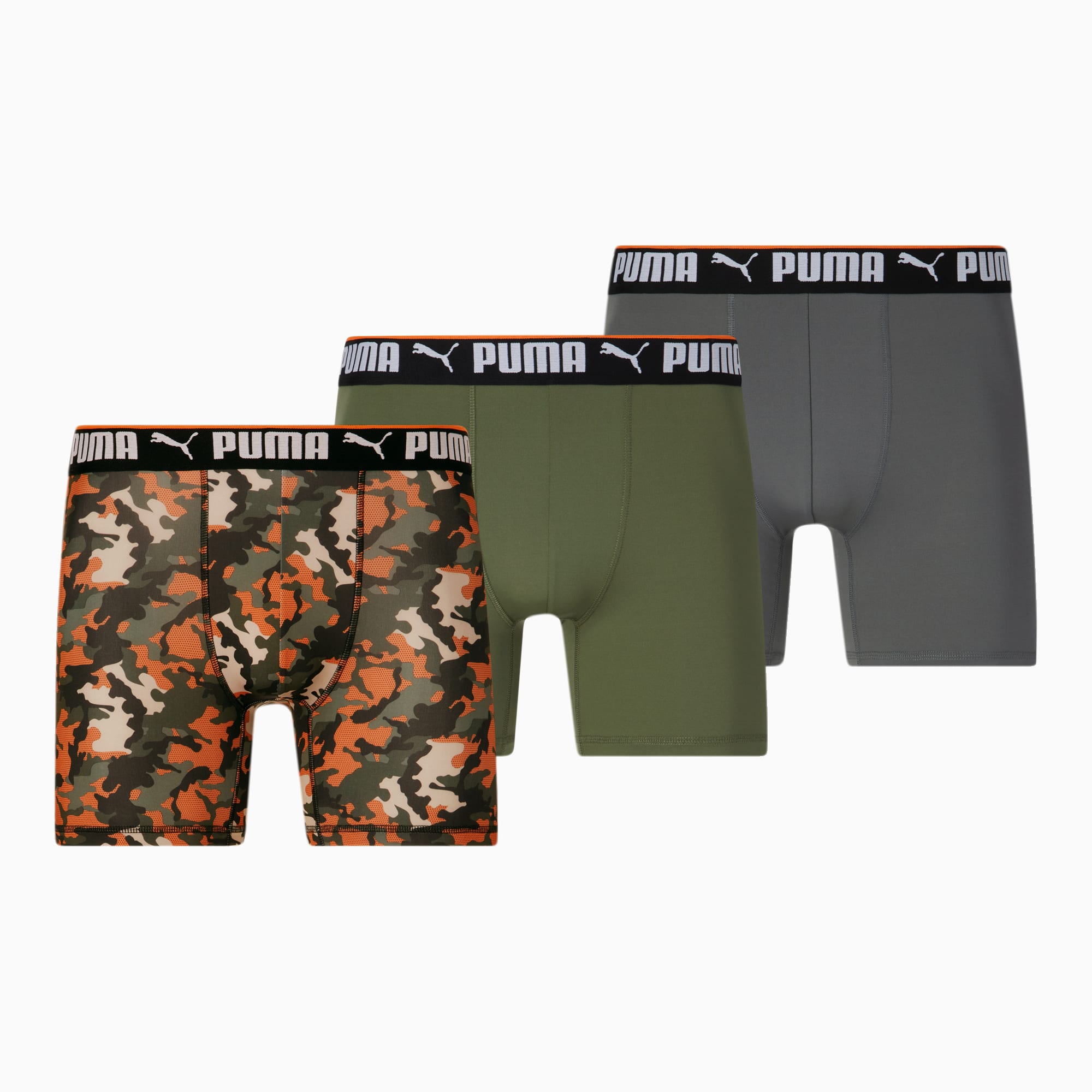 PUMA Men's Performance Boxer Briefs Underwear (3 Pack)